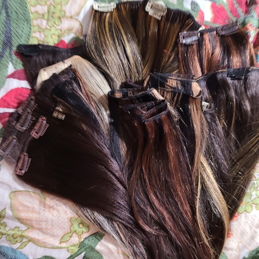 20 Variety Colors 💜🤎❤️🖤 pcs 10 and 12 inch Real human hair